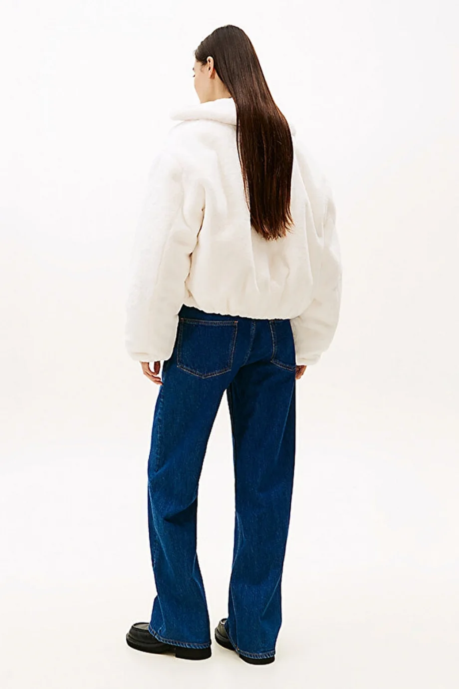 Tommy Hilfiger TJW Suni Kürk Kadın Beyaz  Mont DW0DW21669YBH