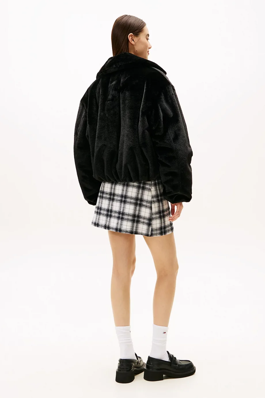 Tommy Hilfiger TJW Suni Kürk Kadın Siyah Ceket DW0DW21669BDS