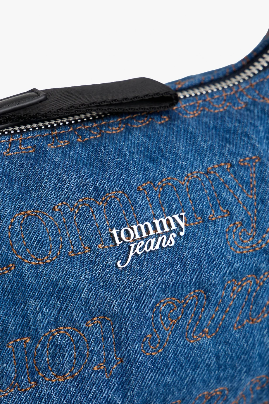Tommy Hilfiger TJW Urban Tamamı Baskılı Denim Omuz Kadın Denim Omuz Çantası AW0AW182661A7