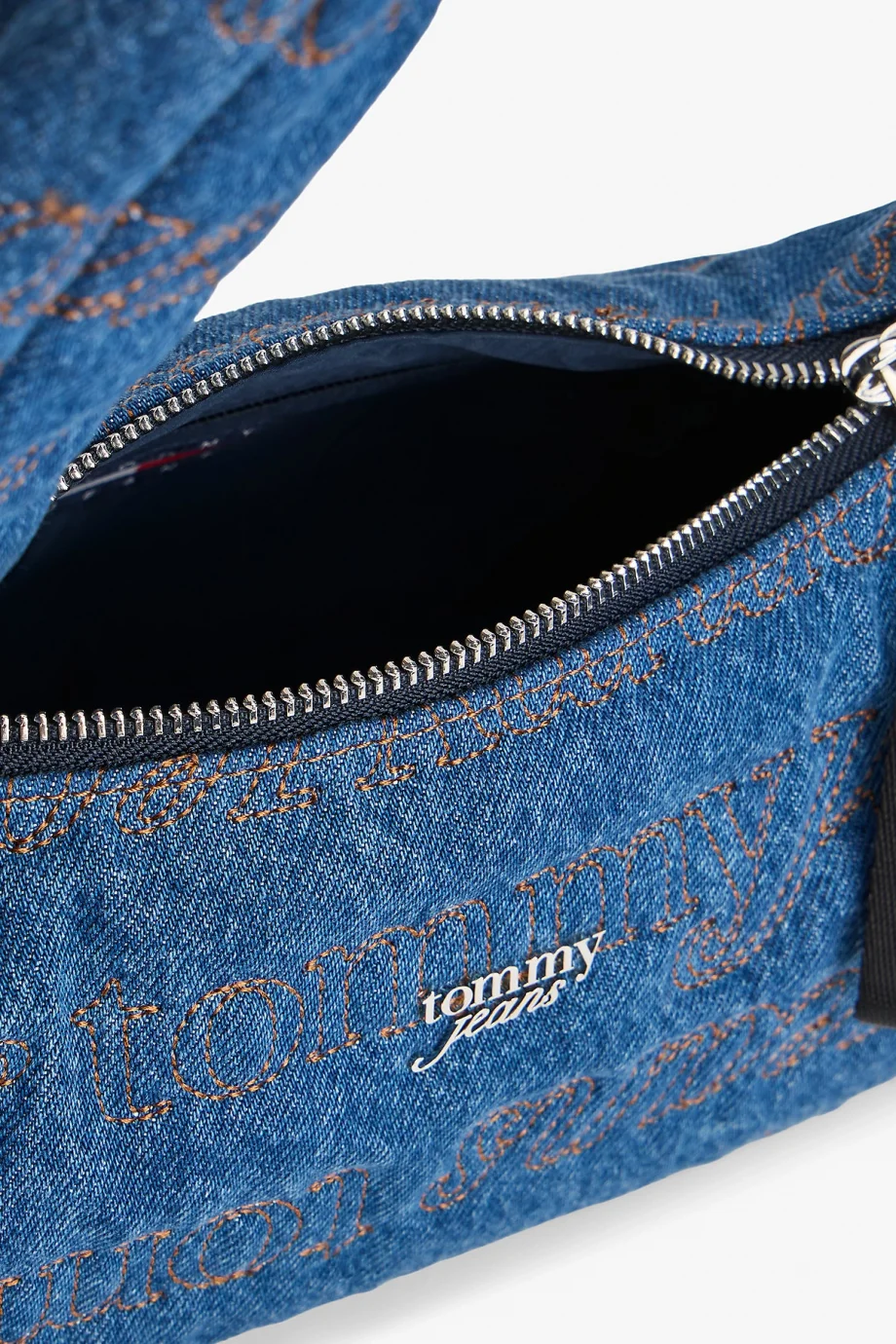 Tommy Hilfiger TJW Urban Tamamı Baskılı Denim Omuz Kadın Denim Omuz Çantası AW0AW182661A7