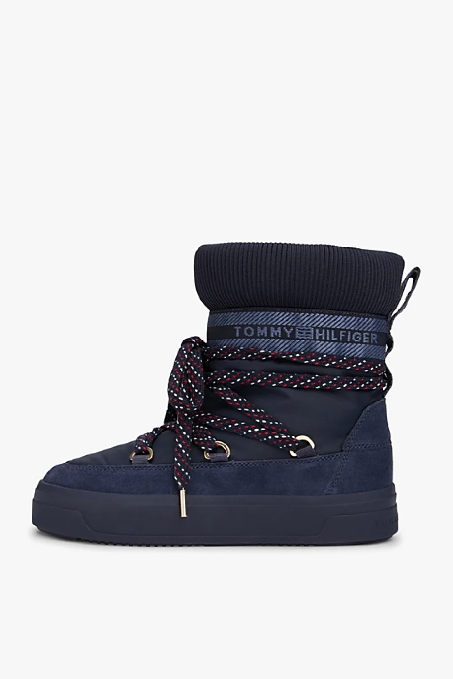 Tommy Hilfiger Tommytech İkonik Şeritli Sıcak Kar Kadın Mavi Bot FW0FW09163DW6