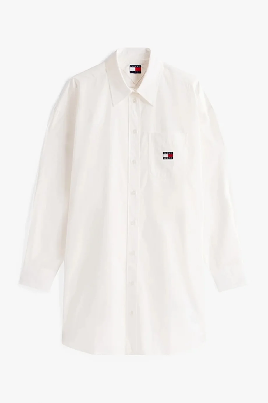 Tommy Hilfiger Badge Kadın Beyaz Gömlek DW0DW21122YBL