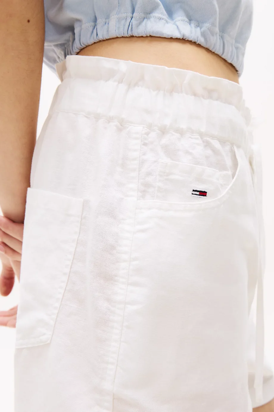 Tommy Hilfiger TJW COTTON LINEN SHORT Kadın  Şort DW0DW20360YBL