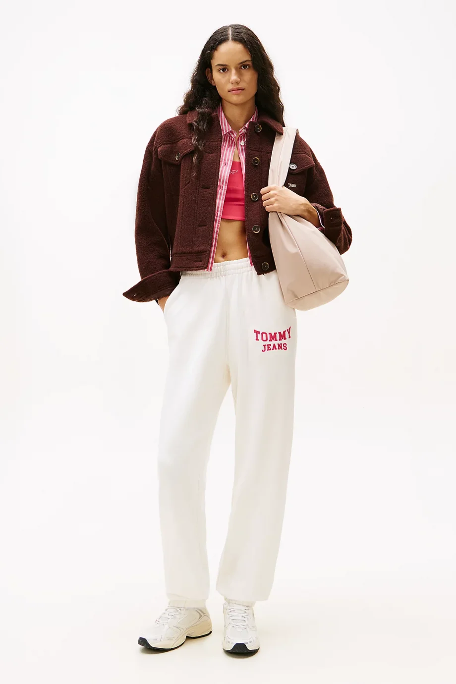 Tommy Hilfiger Kadın Kolej Tarzı Beyaz Eşofman Altı DW0DW22164YBH