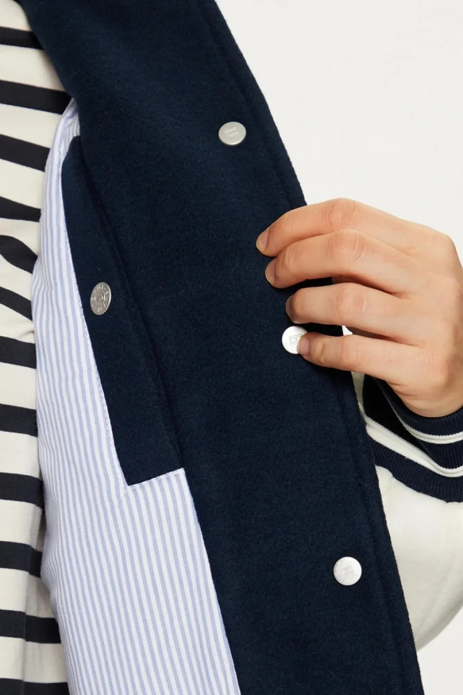 Tommy Hilfiger TJW WOOL VARSITY JACKET EXT Kadın lacivert Ceket DW0DW19320C1G