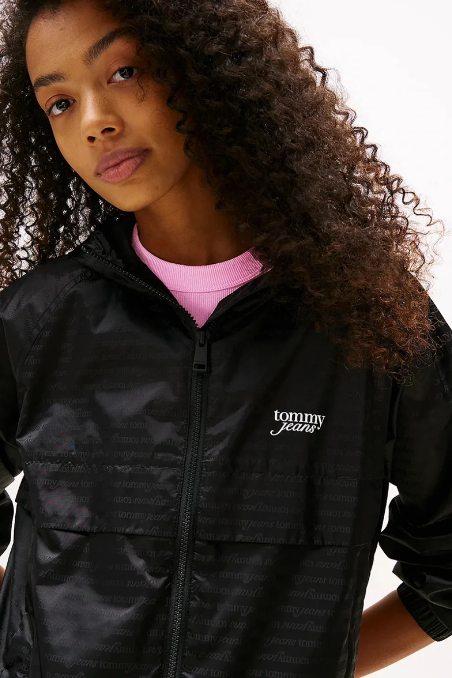 Tommy Hilfiger Script Kadın Siyah Yağmurluk  DW0DW20952BDS