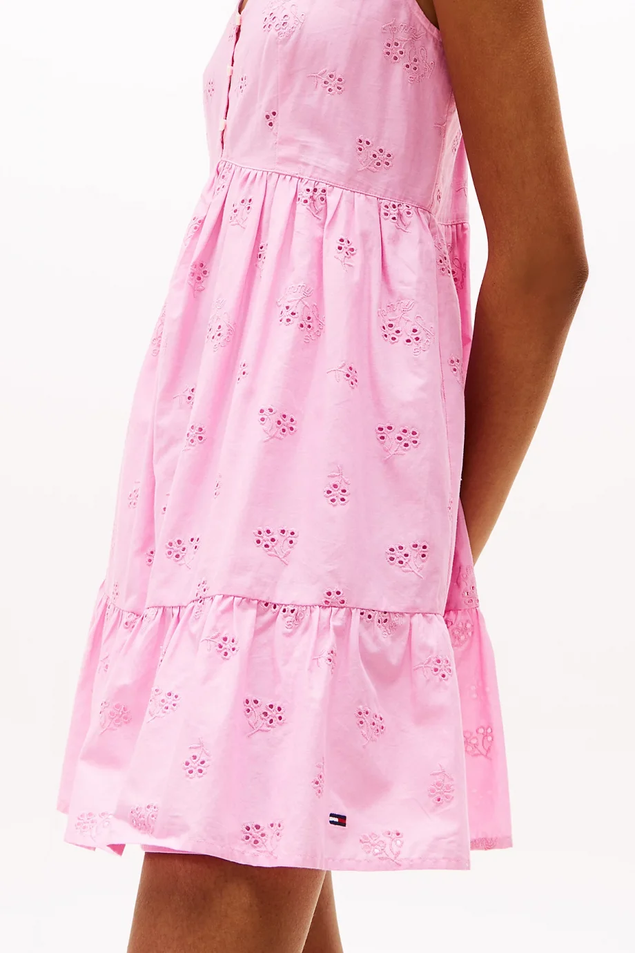 Tommy Hilfiger TJW BRODERIE ANGLAISE DRESS Kadın Pembe Elbise DW0DW21165U06