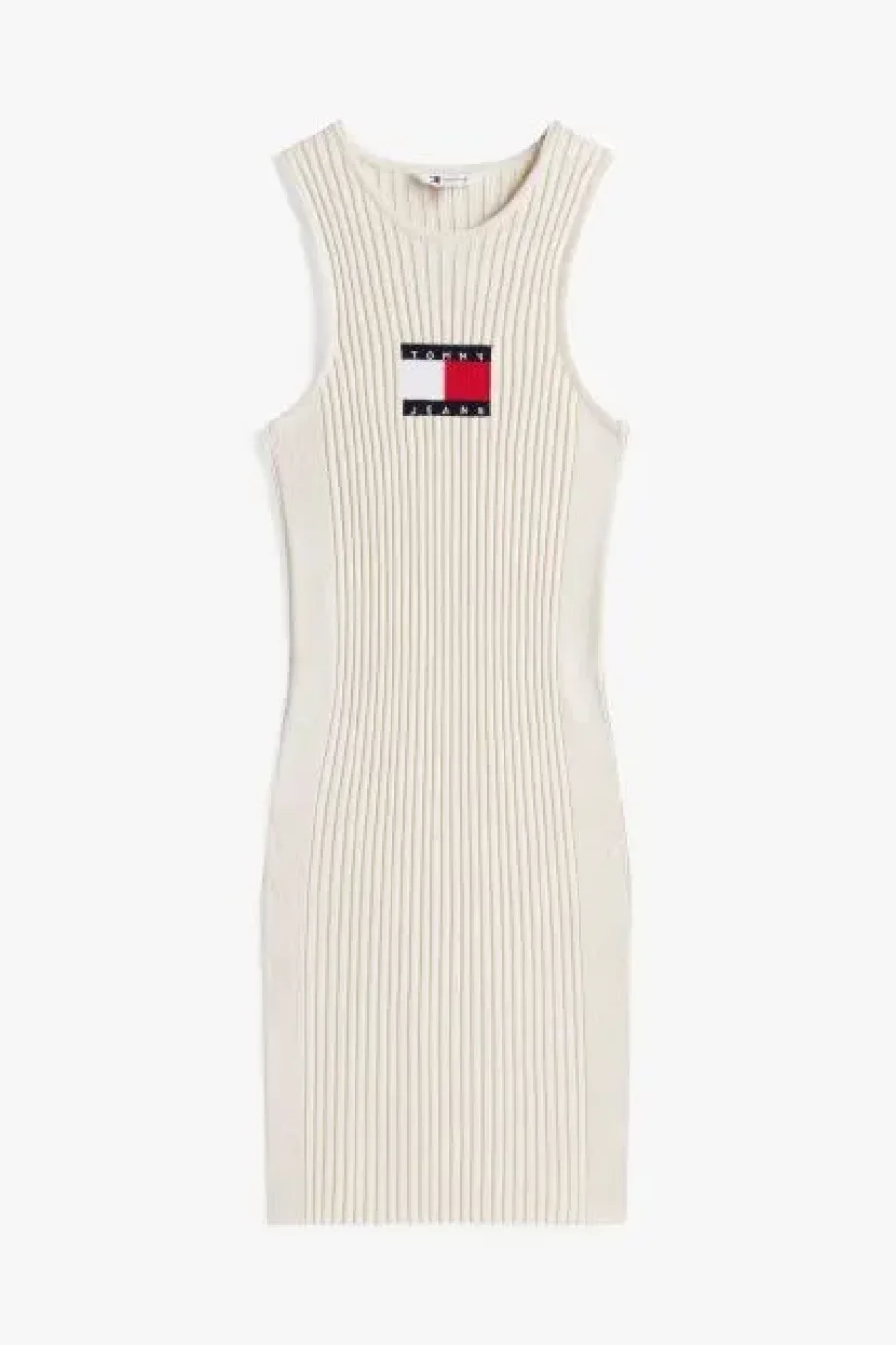 Tommy Hilfiger TJW FLAG SWEATER MINI DRESS EXT Kadın Beyaz Elbise DW0DW20877YBL