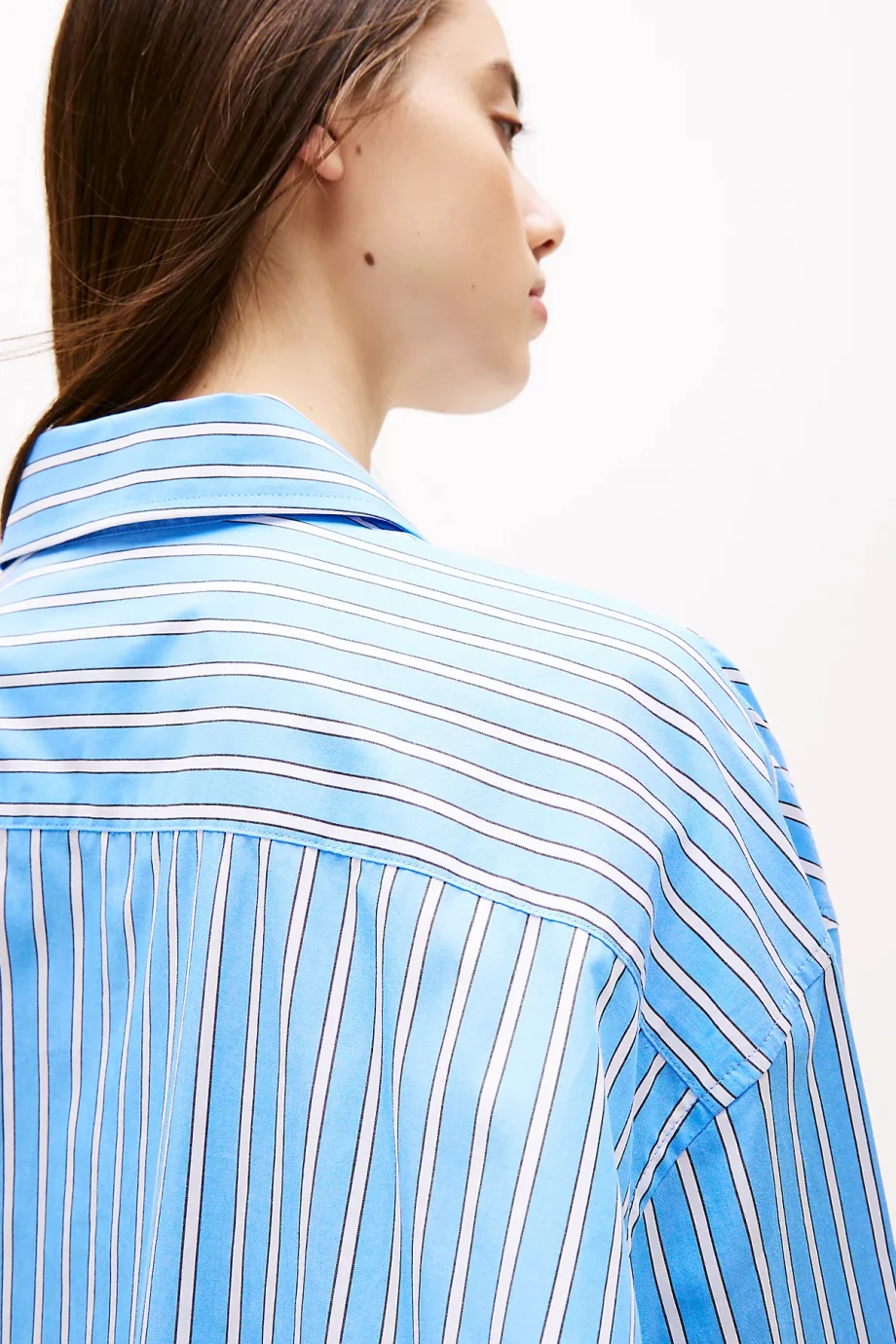 Tommy Hilfiger TJW OVS MINI SHIRT DRESS EXT Kadın Mavi Elbise DW0DW211220BB