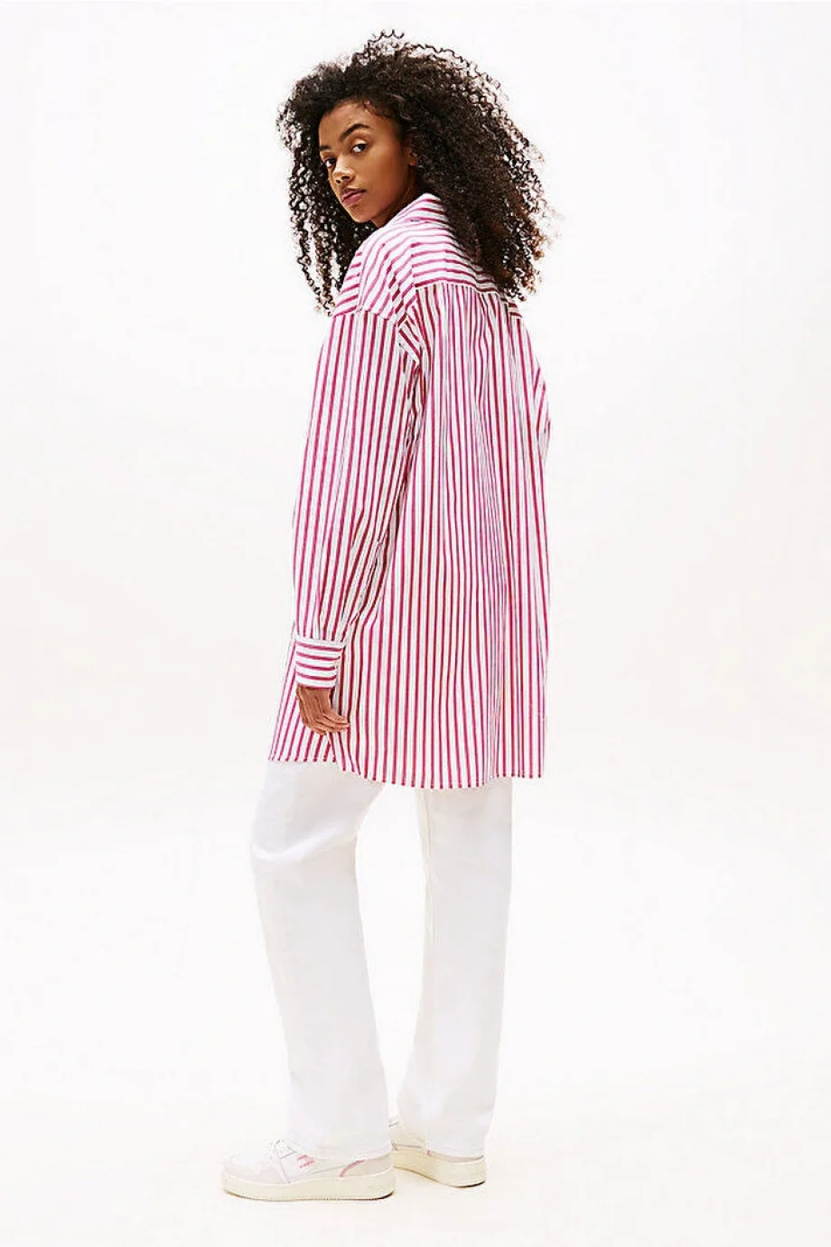 Tommy Hilfiger TJW OVS MINI SHIRT DRESS EXT Kadın Pembe Elbise DW0DW211220D5