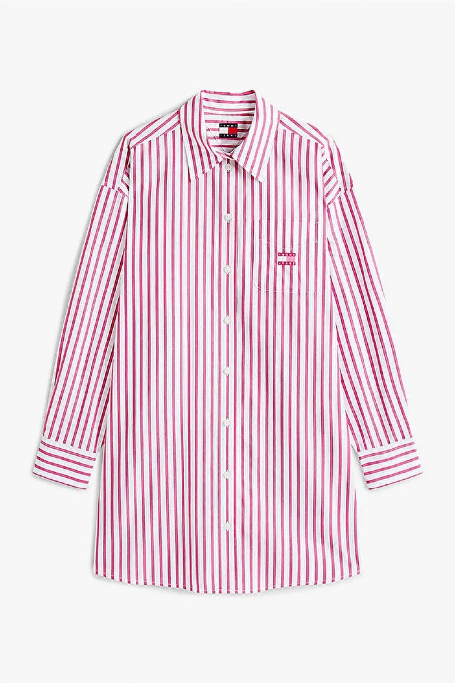 Tommy Hilfiger TJW OVS MINI SHIRT DRESS EXT Kadın Pembe Elbise DW0DW211220D5