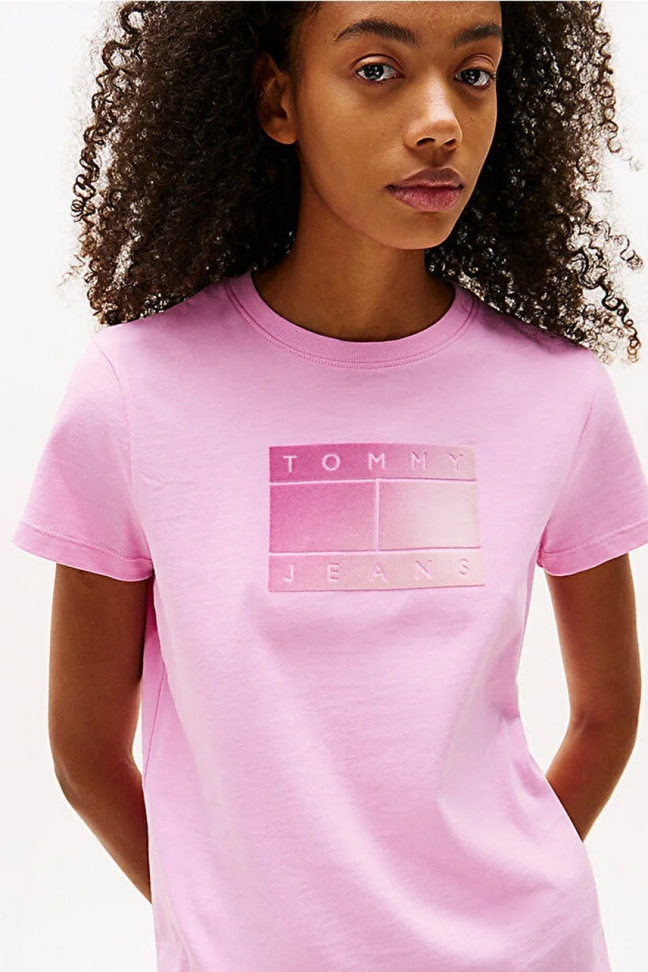 Tommy Hilfiger TJW REG GRADIENT FLAG SS Kadın Pembe T-shirt DW0DW20905U06
