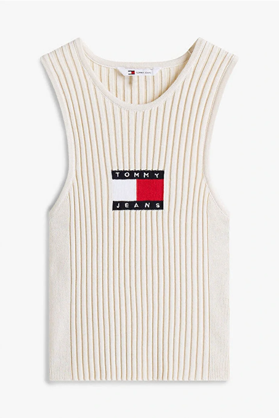 Tommy Hilfiger TJW RIB RACER TANK Kadın Beyaz Kazak DW0DW20975YBL