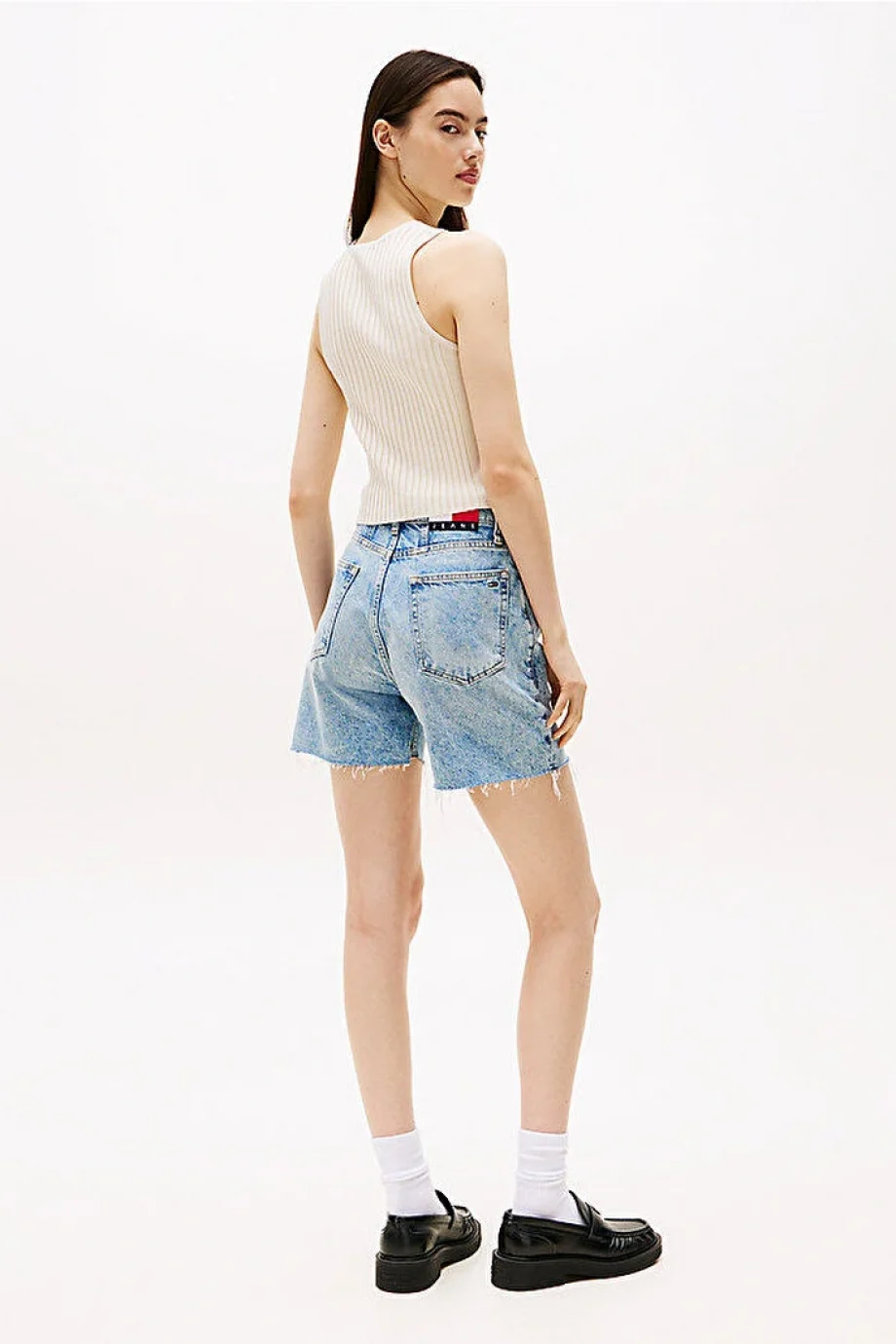 Tommy Hilfiger TJW RIB RACER TANK Kadın Beyaz Kazak DW0DW20975YBL