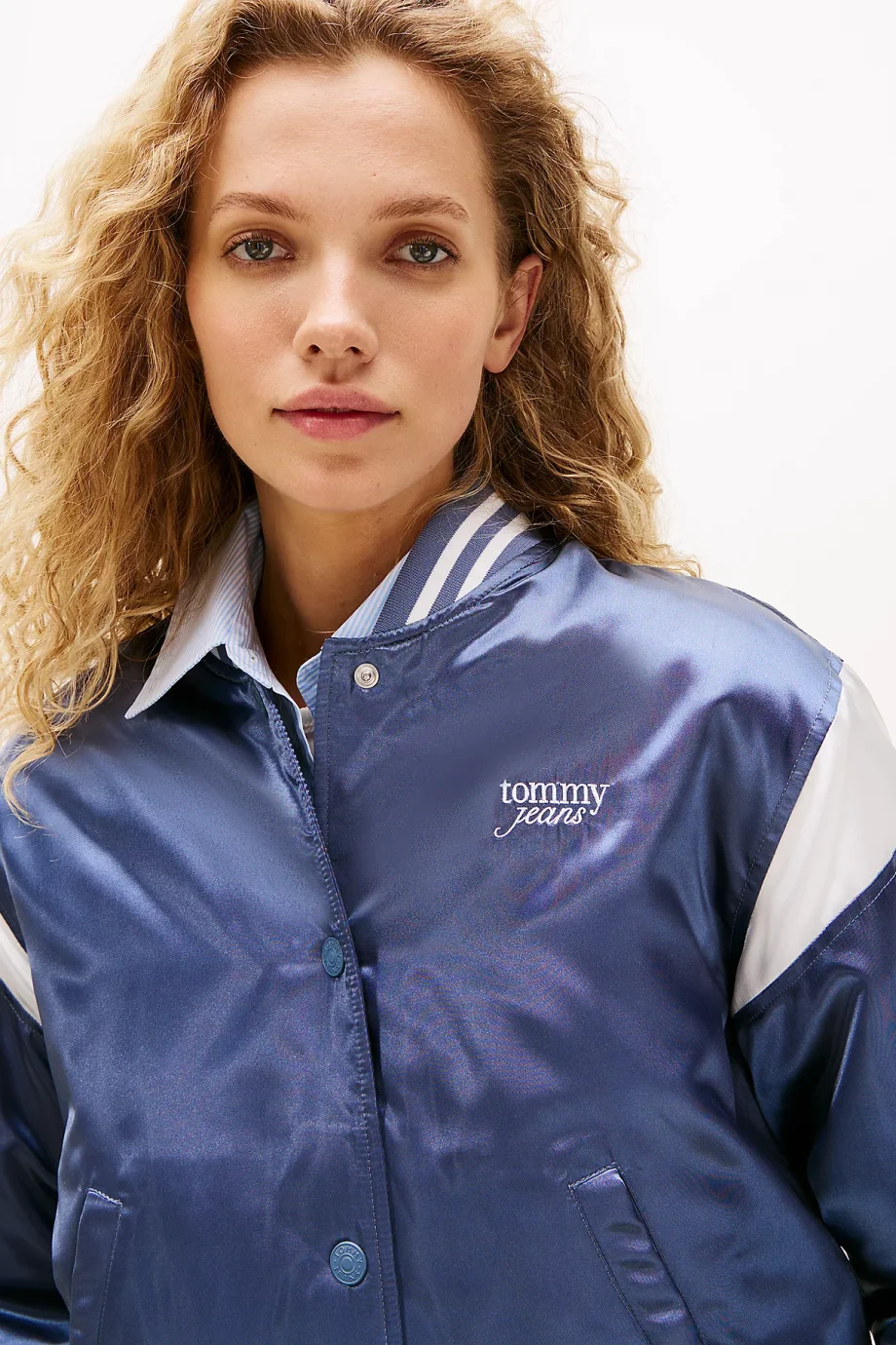 Tommy Hilfiger TJW SCRIPT VARSITY JACKET Kadın Mavi Ceket DW0DW20960PO6