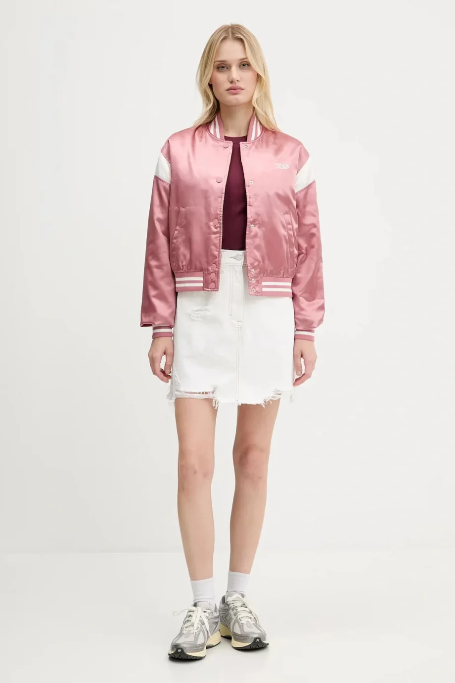 Tommy Hilfiger TJW SCRIPT VARSITY JACKET Kadın Pembe Ceket DW0DW20960TI0