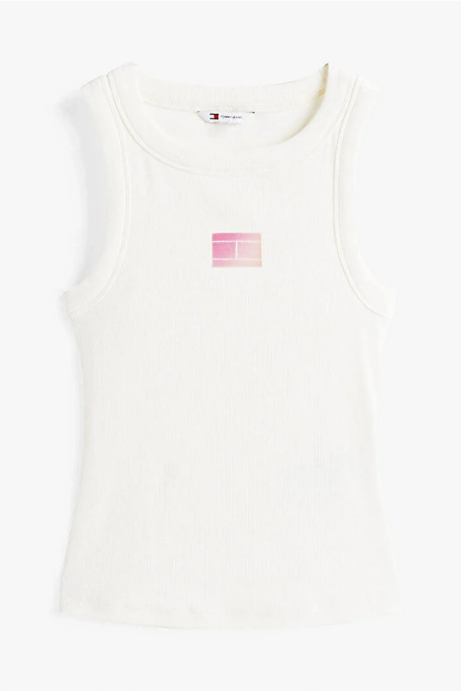 Tommy Hilfiger TJW SLIM GRADIENT FLAG TANK Kadın Beyaz  Atlet  DW0DW20920YBL