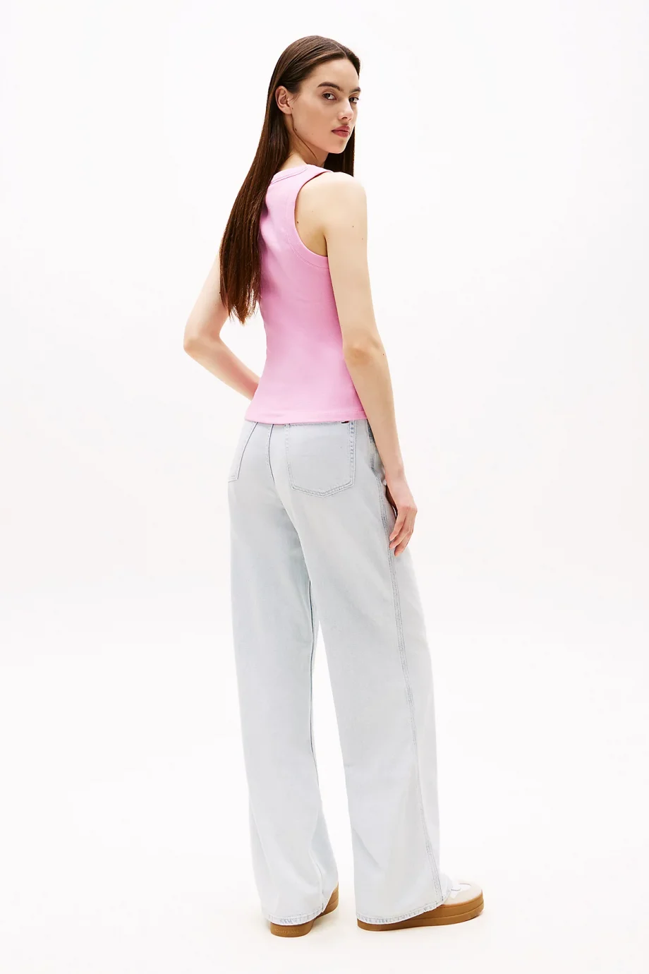 Tommy Hilfiger TJW SLIM GRADIENT FLAG TANK Kadın Pembe Crop  DW0DW20920U06