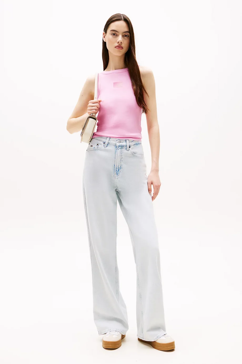 Tommy Hilfiger TJW SLIM GRADIENT FLAG TANK Kadın Pembe Crop  DW0DW20920U06