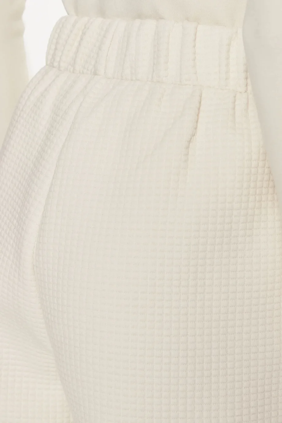 Calvin Klein WAFFLE KNIT CUFFED JOG PANT Kadın Beyaz Eşofman Altı J20J223920-YBI