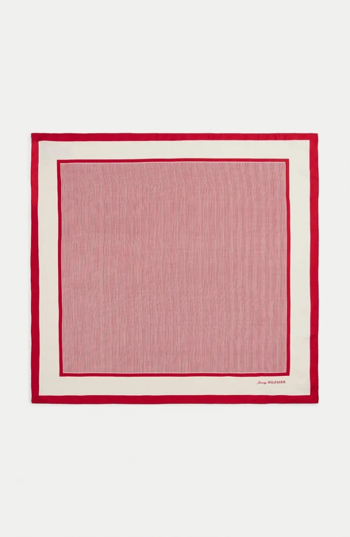 Tommy Hilfiger Kadın İpek Kırmızı Eşarrp AW0AW17629XLD