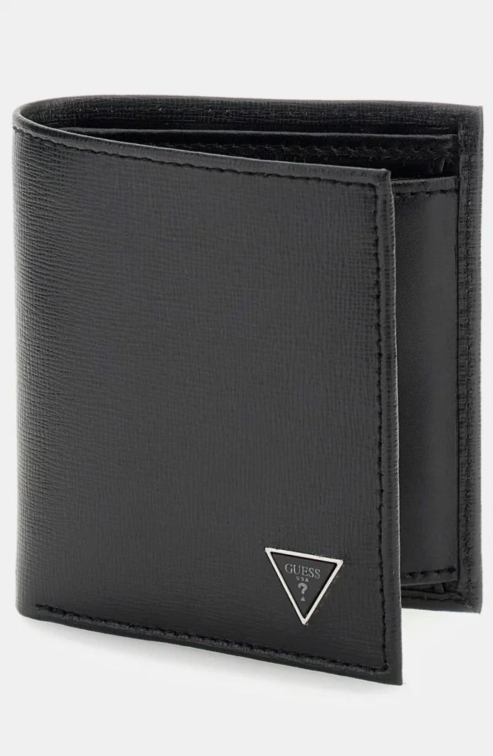 Guess Mito Saffiano Mini Erkek Siyah Cüzdan SMCSLELEA22-BLA