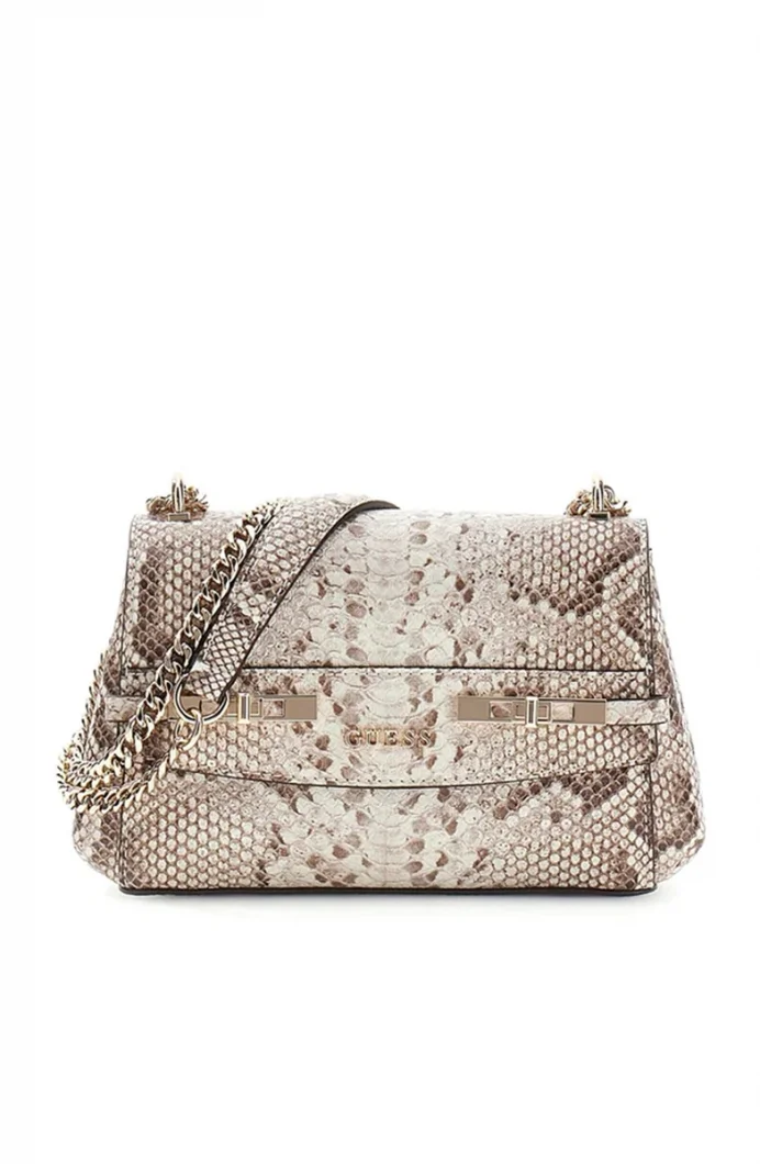 Guess Melinda Mini Dönüştürülebilir Çapraz Askılı Kapaklı Kadın Natural Omuz Çantası HWKG9933780-NAT