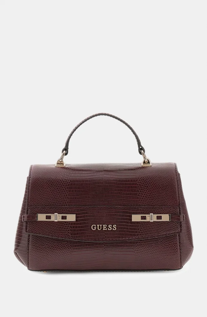 Guess Melinda Üstten Saplı Kapaklı Kadın Bordo Omuz Çantası HWKL9933200-BUR