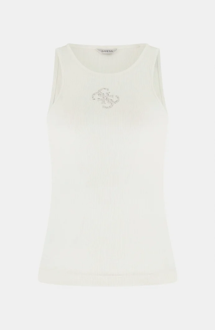 Guess Kolsuz Yuvarlak Yaka Guendalina Kadın Beyaz Bluz  W6RP39KD092-G011