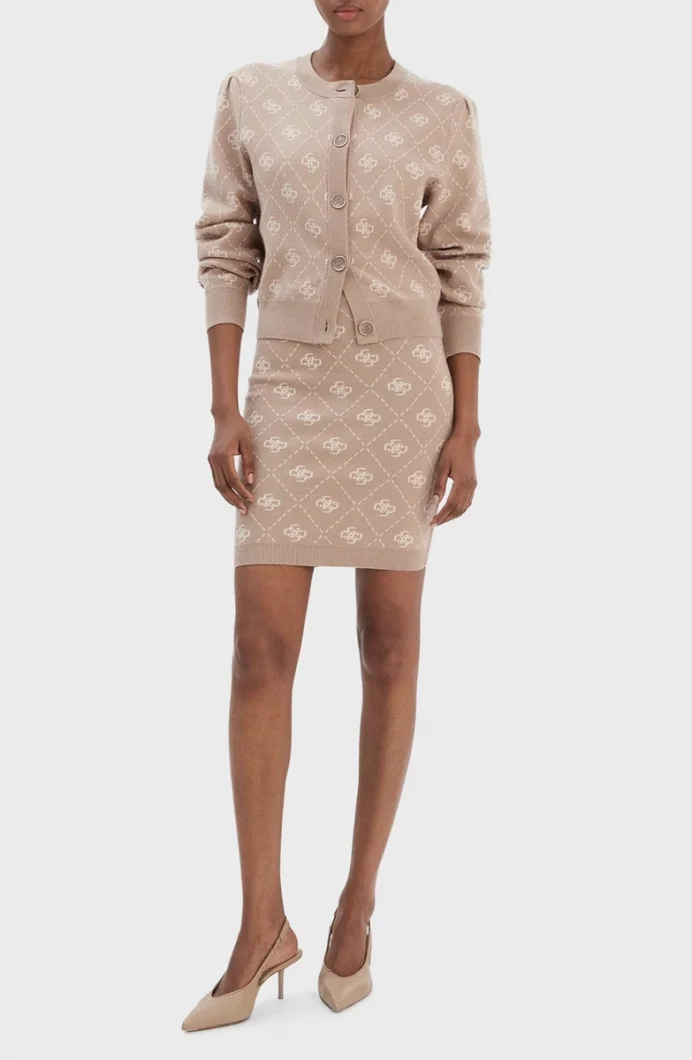 Guess Sarah 4G Triko Kadın Krem Etek W4BD0SZ3JD2-FNJS