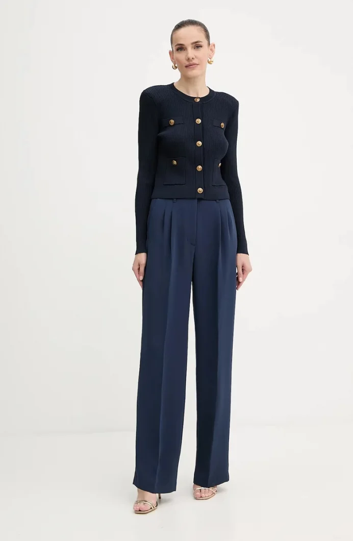 Guess Theoline Kadın Lacivert Regular Fit Pantolon W5YB08WGHC2-G7P1