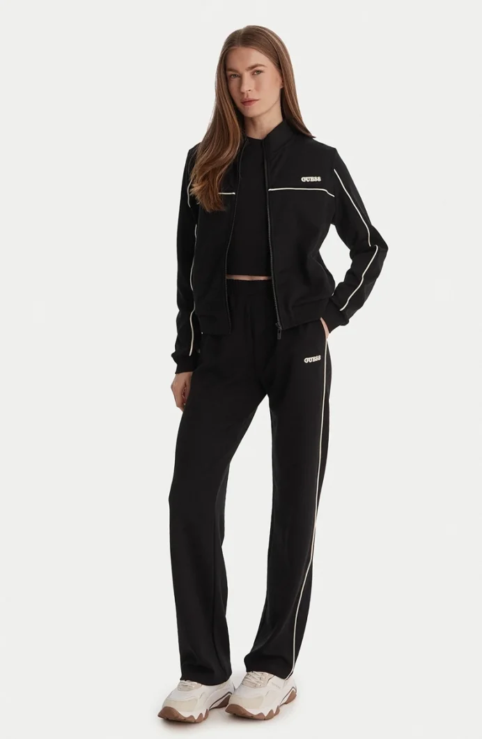 Guess Clara Düz Paça Kadın Siyah Eşofman Altı V6GB16K4777-JBLK