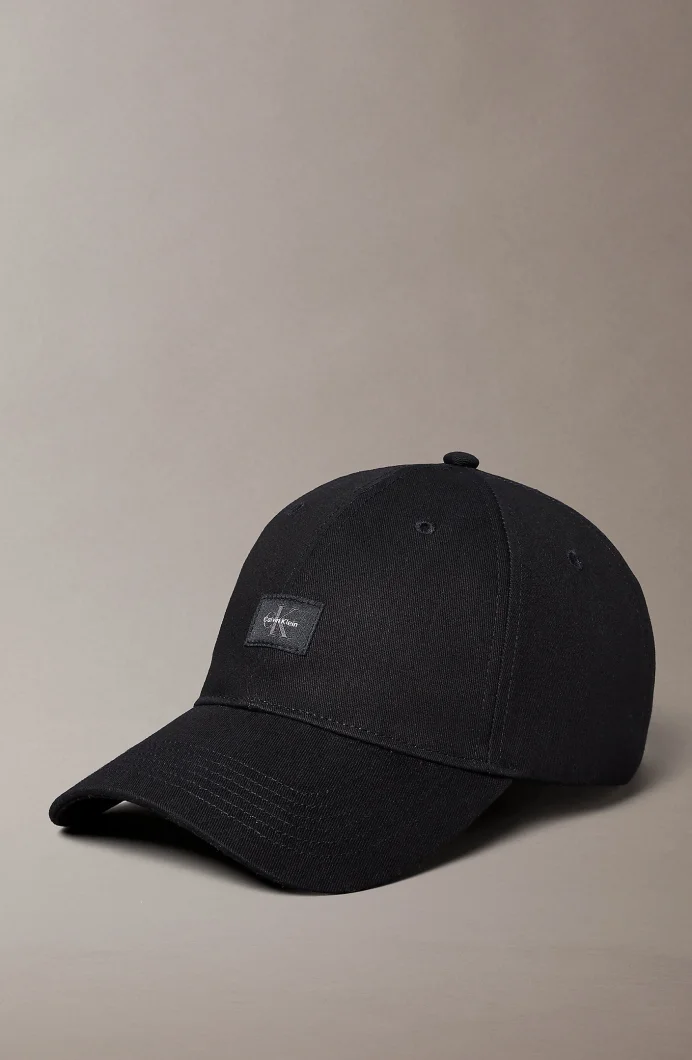 Calvin Klein Monologo Dokuma Yamalı Beyzbol Erkek Siyah Şapka LV04D5077G-UB1