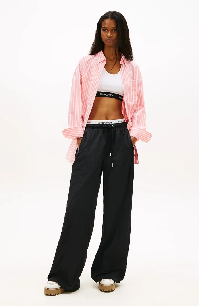 Tommy Hilfiger TJW Bel Bandı Detaylı Kadın Siyah Eşofman Altı DW0DW22289BDS