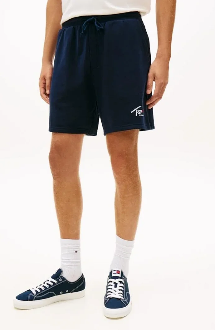 Tommy Hilfiger TJM Signature Erkek Mavi Plaj Şort DM0DM23017C1G