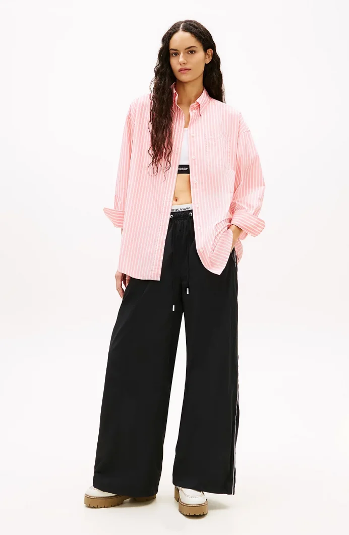 Tommy Hilfiger TJW OVS Poplin Shirt Kadın Pembe Gömlek DW0DW222180D2