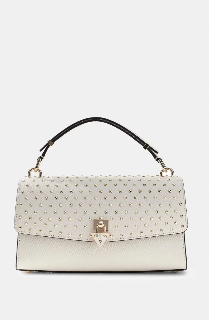 Guess Patsie Elde Taşıma Kapaklı Kadın Beyaz Omuz Çantası HWZE9919200-OFF