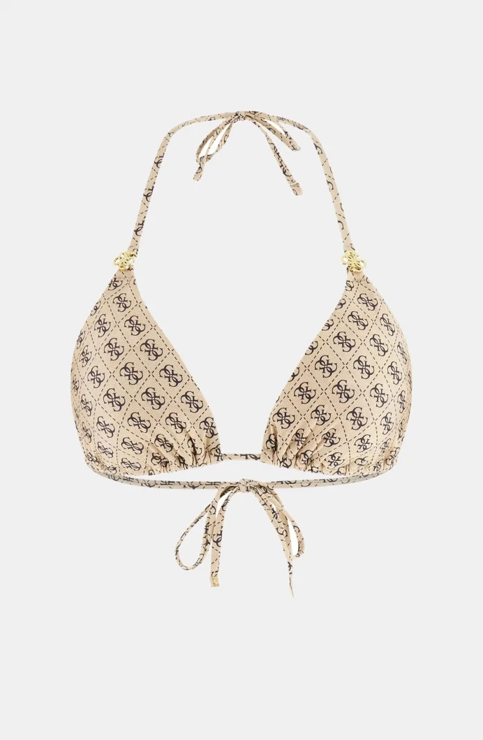 Guess 4G Çıkarılabilir Pedli Üçgen Kadın Bej Bikini E6GJ48KCBJ0-P1LT