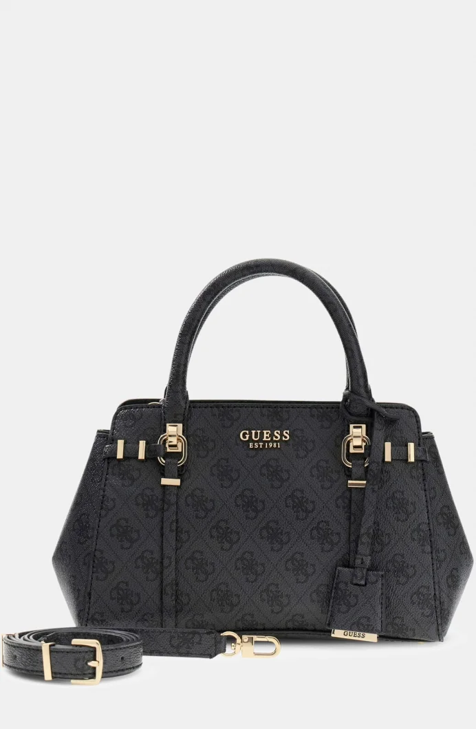 Guess Leona Logolu Küçük Çok Bölmeli Kadın Antrasit El Çantası HWSG9917050-CLO