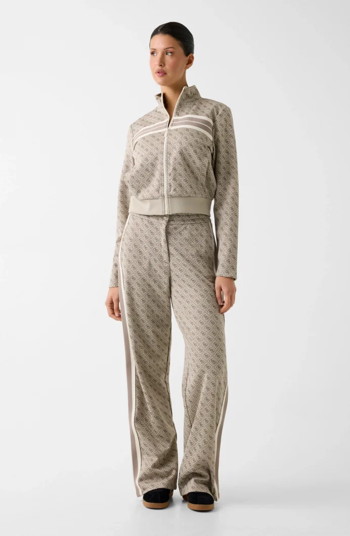 Guess 4G Jakarlı Düz Paça Kadın Bej Eşofman Altı V6GB04K2955-FMC4