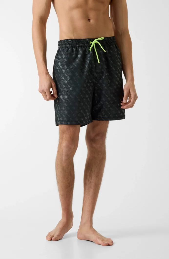 Guess New 4G Logolu Orta Boy Erkek Siyah Mayo F6GT26WG2A2-PJ1G