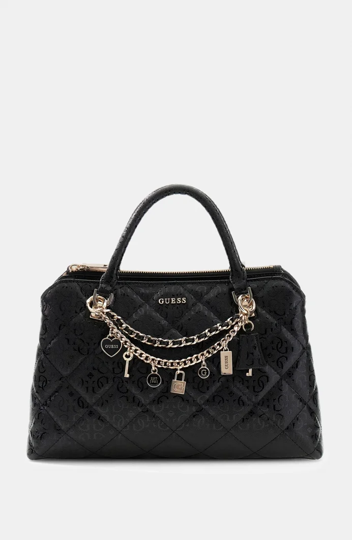 Guess Libby 2 Bölmeli Kadın Siyah El Çantası HWGG9912060-BLA