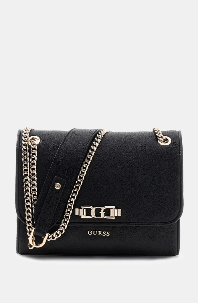Guess Anise Dönüştürülebilir Kapaklı Çapraz Askılı Kadın Siyah Omuz Çantası HWPD9916210-BLO