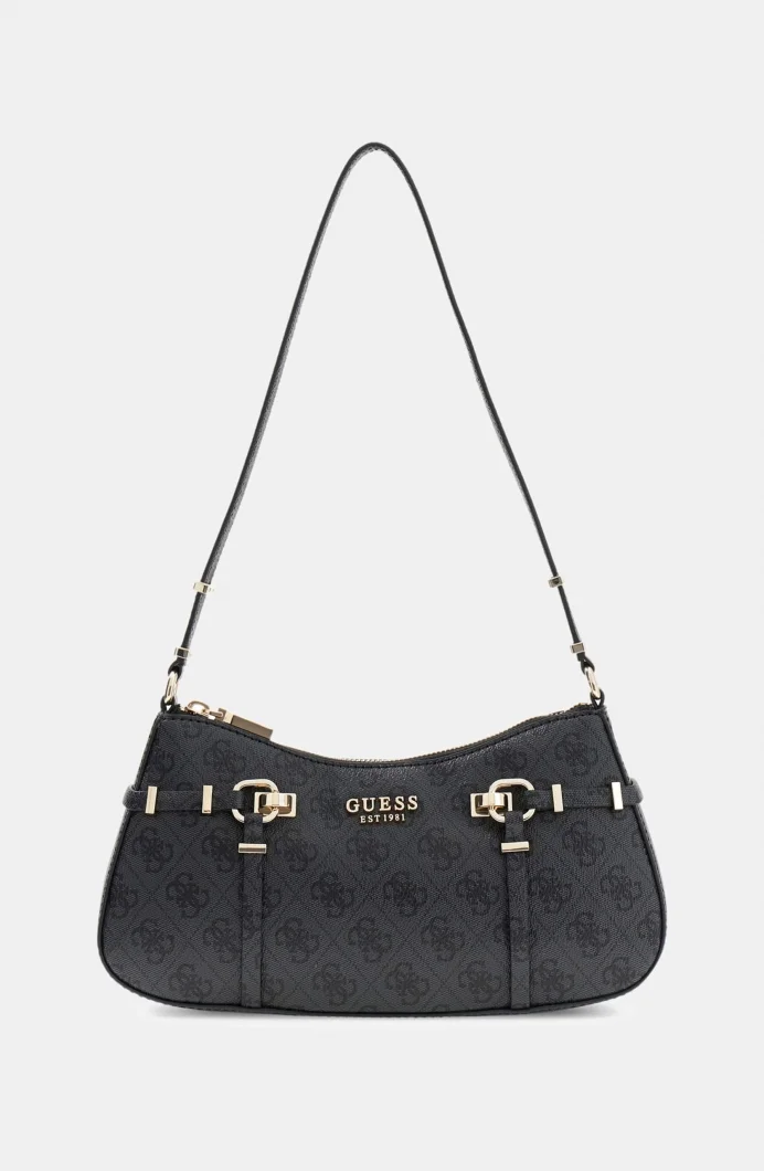 Guess Leona Logolu Kadın Antrasit Omuz Çantası HWSG9917180-CLO