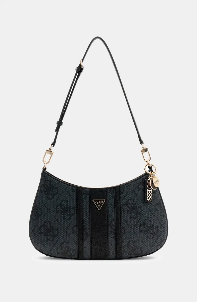 Guess Noelle II Üstten Fermuarlı Kadın Antrasit Omuz Çantası HWSS9672180-CLO