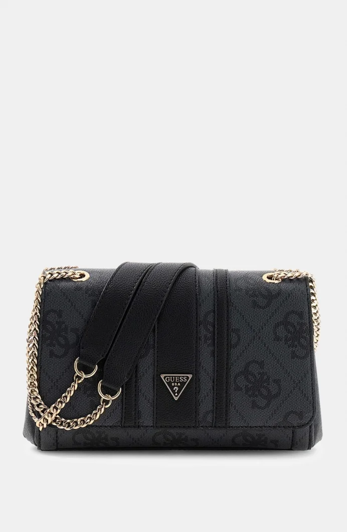 Guess Noelle II Dönüştürülebilir Kapaklı Çapraz Askılı Kadın Antrasit Omuz Çantası HWSS9672210-CLO