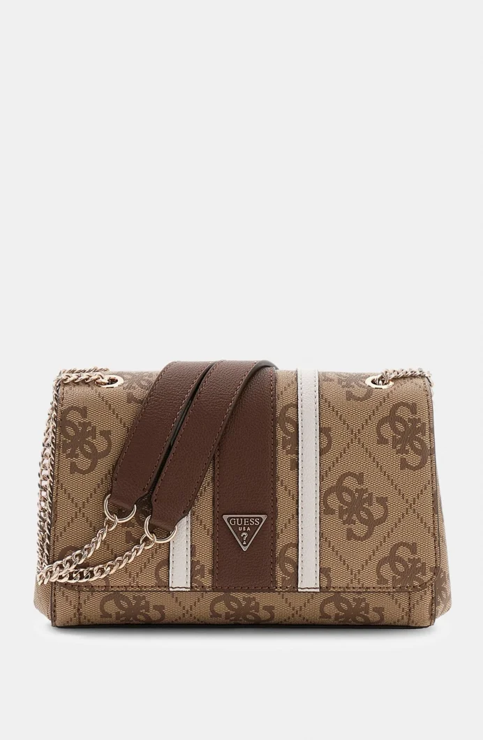 Guess Noelle II Dönüştürülebilir Kapaklı Çapraz Askılı Kadın Kahverengi Omuz Çantası HWSS9672210-LGW