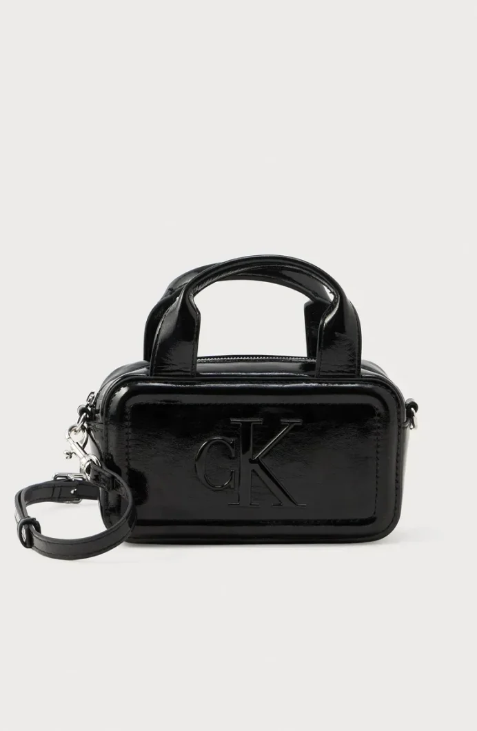 Calvin Klein Bold CK Metalik Mini Bauletto Kadın Siyah Çapraz Çanta LV04F1202G-UB1