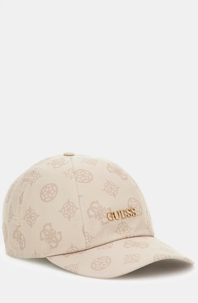 Guess Şakayık Baskılı Tamamı Beyzbol Kadın Krem Şapka AW5502POL01-STO