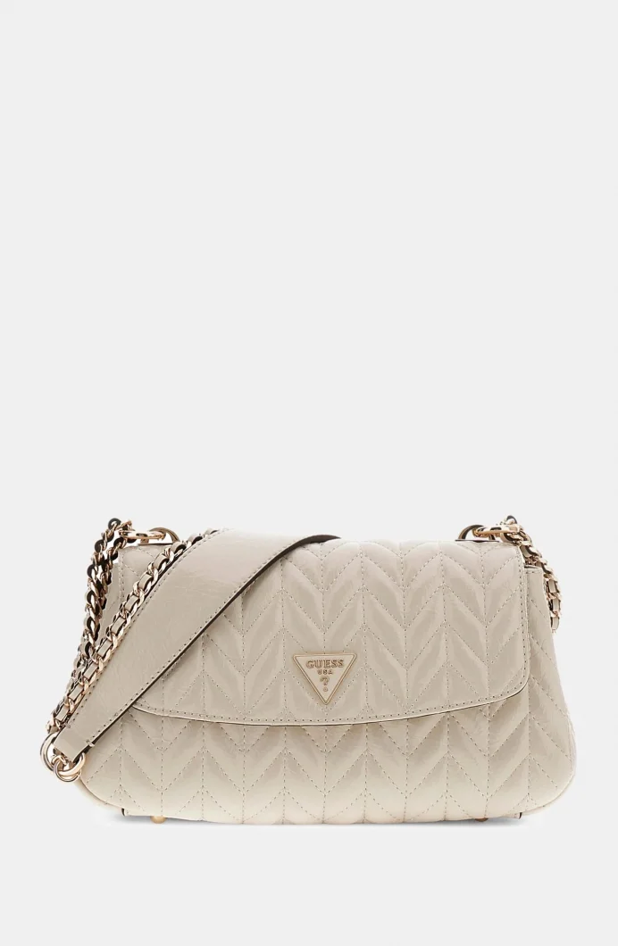 Guess Cheryl Dönüştürülebilir Kapaklı Kadın Krem Omuz Çantası HWTQ9720210-STO